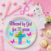 JEZUS HOUDT VAN MIJ 70STE VERJAARDAG PAPIEREN BORD (Feest)