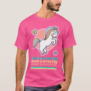 Jezus houdt van mij Christelijke Bijbelmeisjes Rai T-shirt