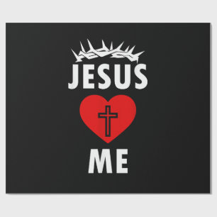 Jezus houdt van mij christen religieus cadeaupapier