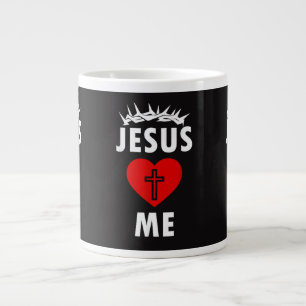 Jezus houdt van mij christen religieus extra grote beker