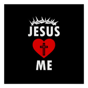 Jezus Houdt Van Mij Christen Religieus Perfect Poster