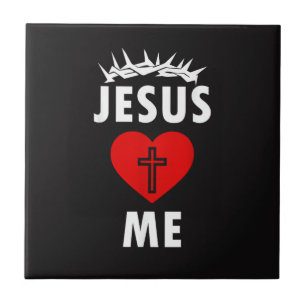 Jezus houdt van mij christen religieus tegeltje