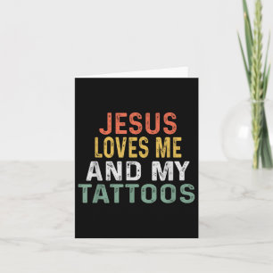Jezus houdt van mij en mijn Tattoos retro Tattoo m Kaart