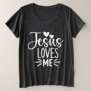 Jezus houdt van mij grote maat t-shirt