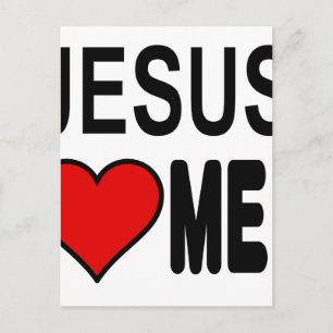 Jezus houdt van mij Jezus geschenken Briefkaart