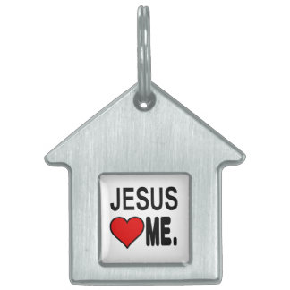 Jezus houdt van mij Jezus geschenken Huisdieren Naamplaatje