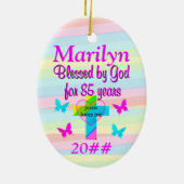 JEZUS HOUDT VAN MIJ PERSOONLIJK 85STE VERJAARDAG O KERAMISCH ORNAMENT (Achterkant)