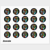 Jezus houdt van mij ronde sticker (Vel)