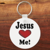 Jezus houdt van mij sleutelhanger (Voorkant)