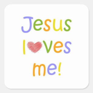 Jezus houdt van mij Sticker