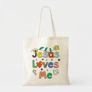 Jezus houdt van mij tote bag
