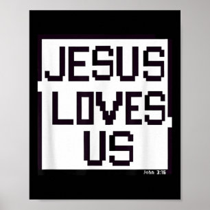 Jezus houdt van ons Christelijk geloof Jezus Beli Poster