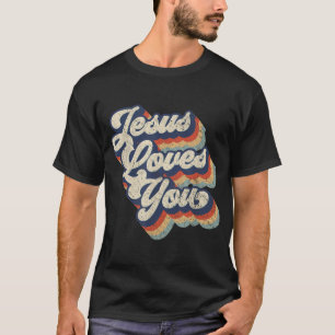 Jezus houdt van stijlgrafisch ontwerp t-shirt