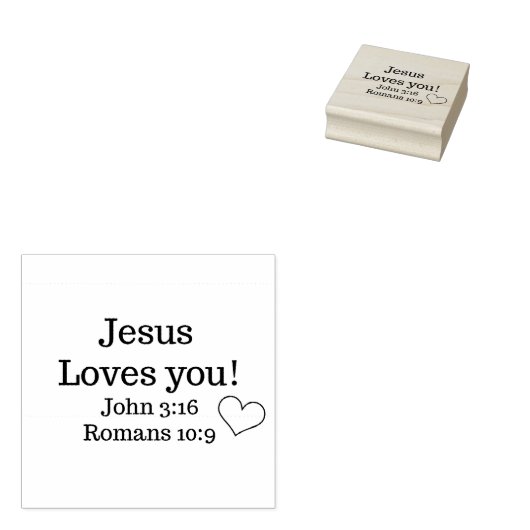Jezus houdt van uw scripts 	rubberstempel (Gestempeld)
