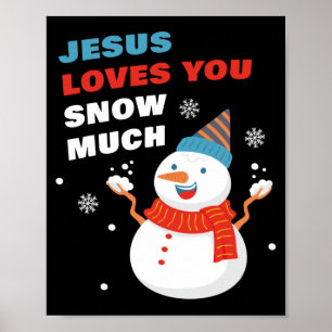 Jezus houdt van veel Christelijke kerst Poster