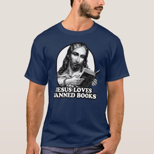 Jezus houdt van verboden boeken t-shirt (Voorkant)