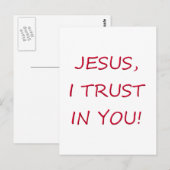 Jezus, ik vertrouw op je. briefkaart (Voorkant / Achterkant)