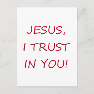 Jezus, ik vertrouw op je. briefkaart
