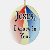 Jezus, ik vertrouw op u: Goddelijke barmhartigheid Keramisch Ornament (Rechts)