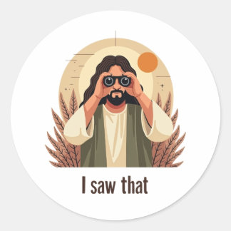 Jezus – Ik zag dat (en u weet het) Ronde Sticker