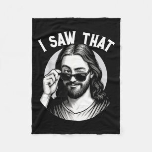 Jezus, ik zag dat, Grappige Jezus Meme Quote, Chri Fleece Deken