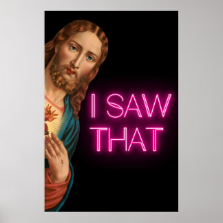 Jezus ik zag die meme poster
