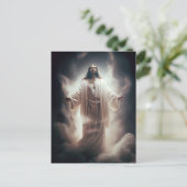 Jezus in de Kosmos AI Generated Art Briefkaart (Staand voorkant)