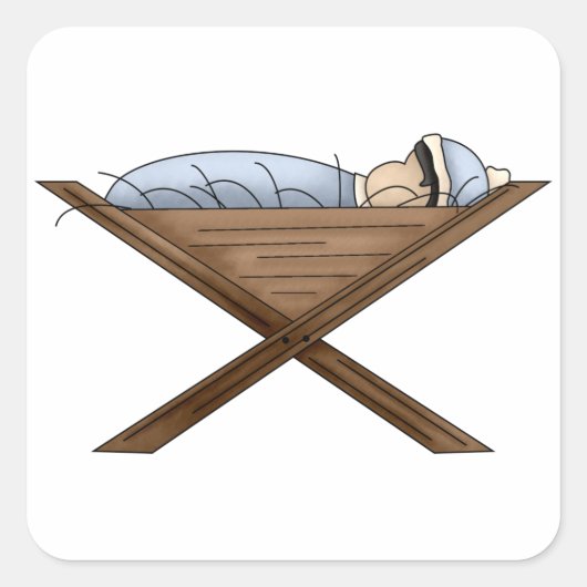 Jezus in de kribbe Stickers (Voorkant)