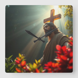 Jezus in de Tuin Muur Klok
