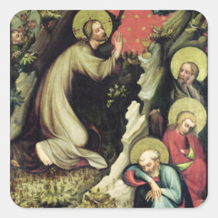 Jezus in de tuin van Gethsemane Vierkante Sticker