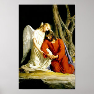 Jezus in de tuin van het Gethsemane Poster