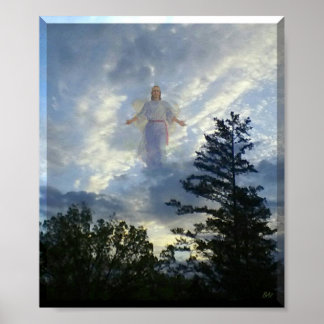 Jezus in de wolken poster