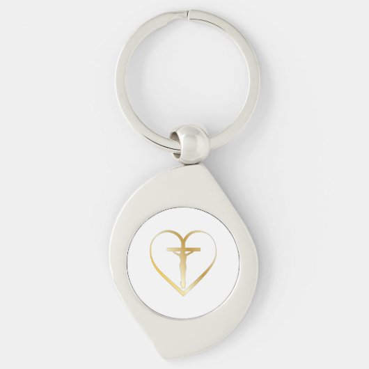 Jezus in het hart sleutelhanger (Voorkant)