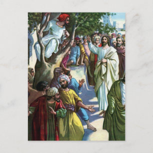 Jezus in het huis van Zaccheus Briefkaart
