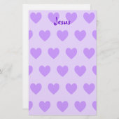 Jezus in het Paars Briefpapier (Voorkant / Achterkant)