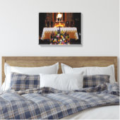Jezus in het verholte heiligdoek canvas afdruk (Insitu (Slaapkamer))