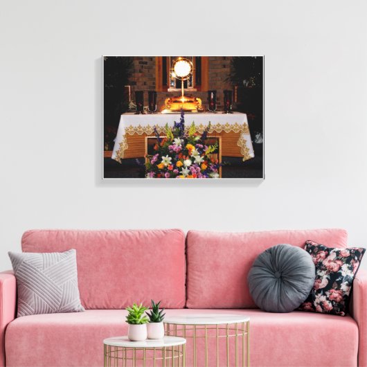 Jezus in het verholte heiligdoek canvas afdruk (Insitu (Woonkamer))
