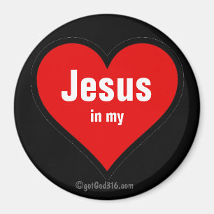 Jezus in mijn hart gotGod316.com Magneet