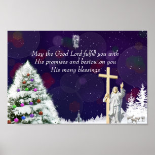 Jezus in sneeuw poster