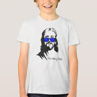 Jezus in zonnebril - 'Ik vertel het aan papa' shir Tri-Blend Shirt