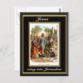 Jezus ingang in Jerusalem Briefkaart (Voorkant / Achterkant)