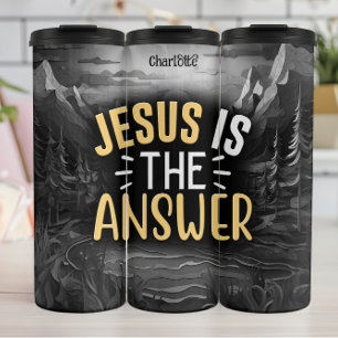 Jezus is altijd het antwoord thermosbeker