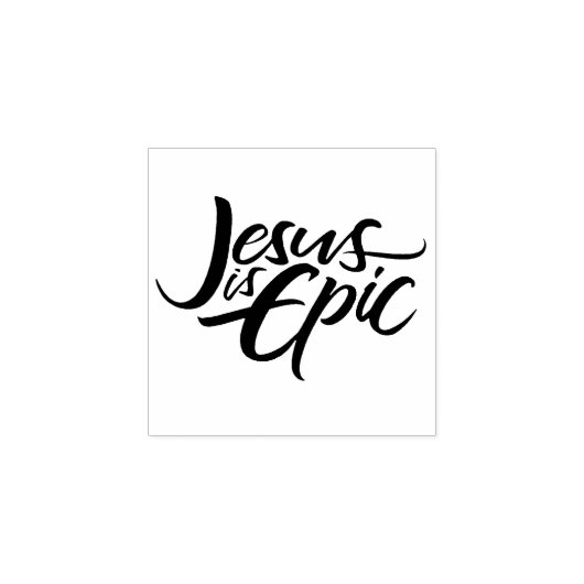 Jezus is Christelijke Christus met epic Lettering Rubberstempel (Afrduk)