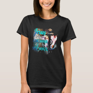 Jezus is de anker van mijn ziel Jezus God Christel T-shirt