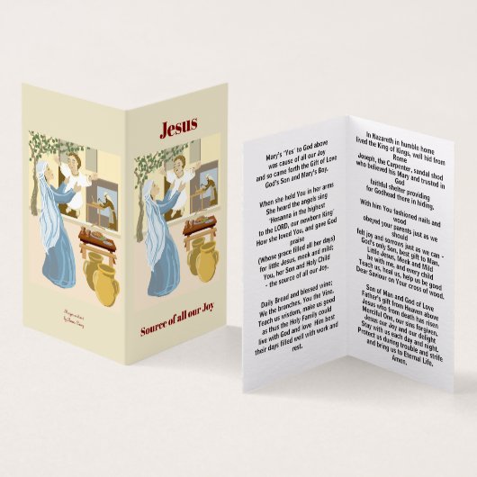 Jezus is de bron van al onze vreugde kaart (Binnen en buitenkant)