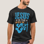 Jezus is de bron van het leven t-shirt (Voorkant)