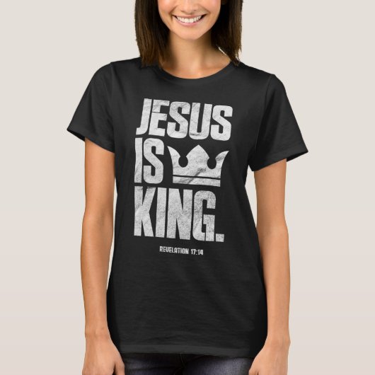 Jezus is de Christelijke Bijbelscriptcitaat van ko T-shirt (Voorkant)