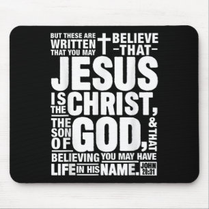 Jezus is de Christus, de Zoon van God Johannes 20 Muismat