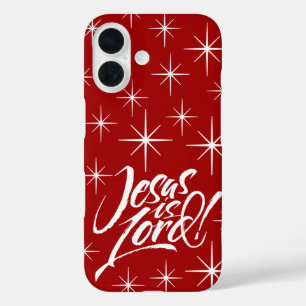 Jezus is de Heer - Christelijke kerststerren iPhone 16 Hoesje