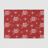 Jezus is de Heer van de Kerst Rood Christelijk Tissuepapier (Voorkant)